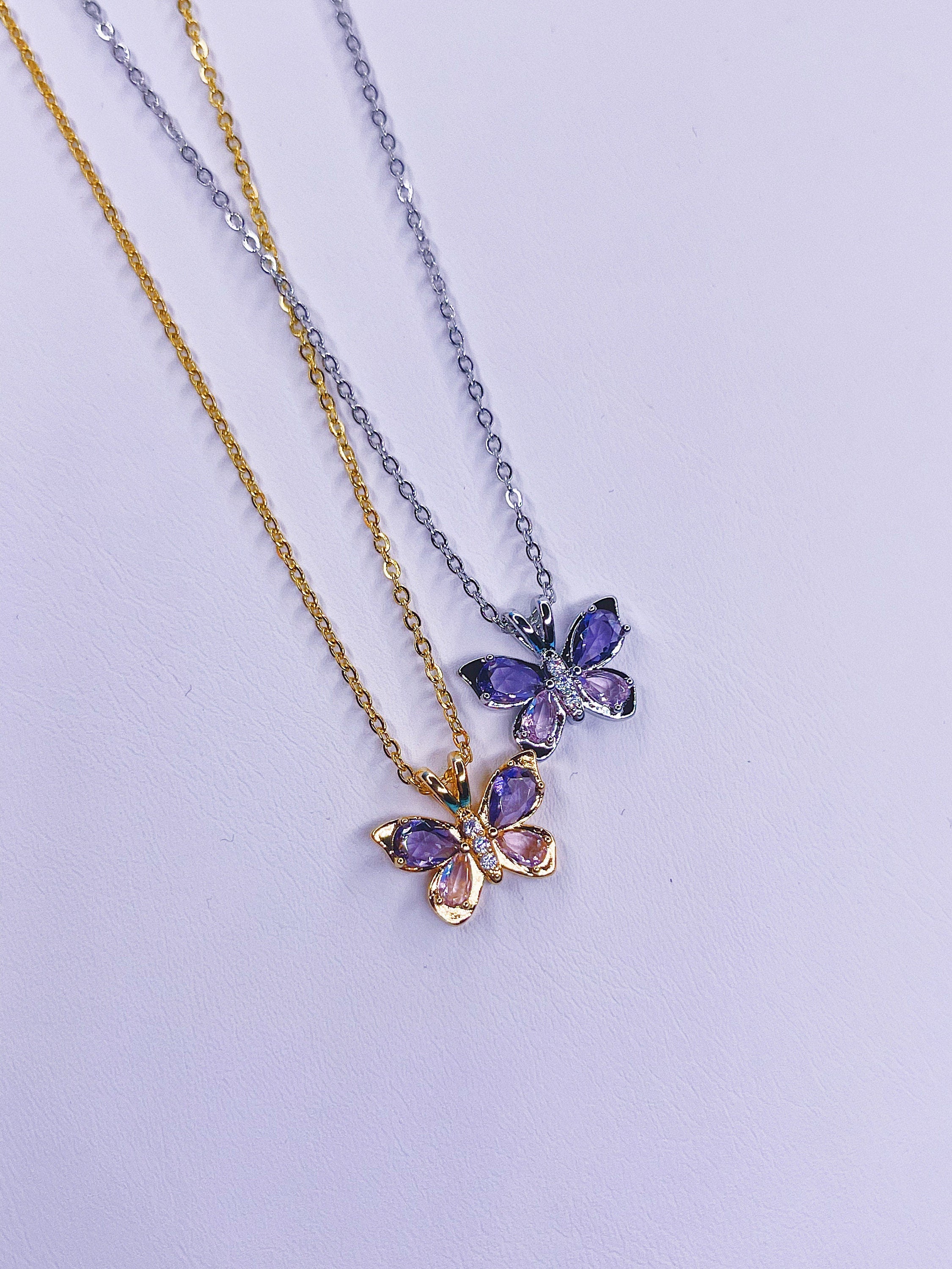 Butterfly Dreams: Swarovski Crystal Butterfly Necklace - Exquisite Pur –  Rakva